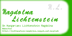 magdolna lichtenstein business card